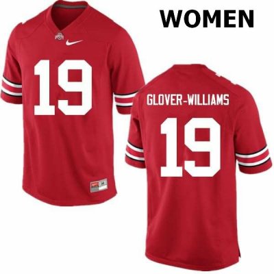 NCAA Ohio State Buckeyes Women's #19 Eric Glover-Williams Red Nike Football College Jersey ISW6745YV